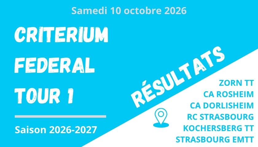 Critérium résultats T1 26-27